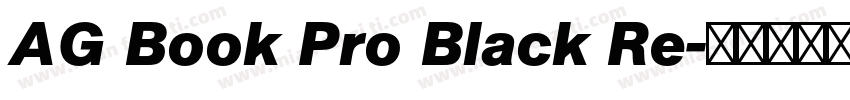 AG Book Pro Black Re字体转换